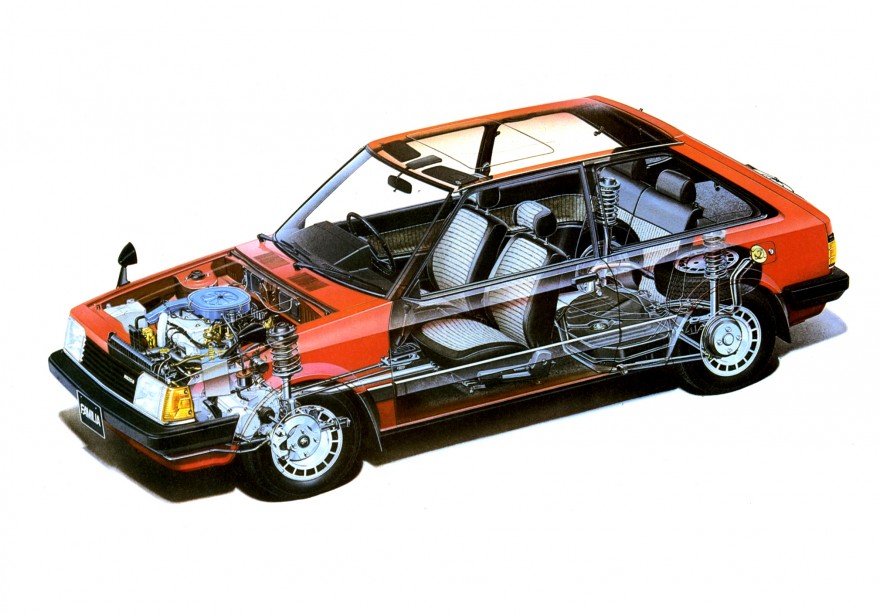1980 Mazda Familia cutaway